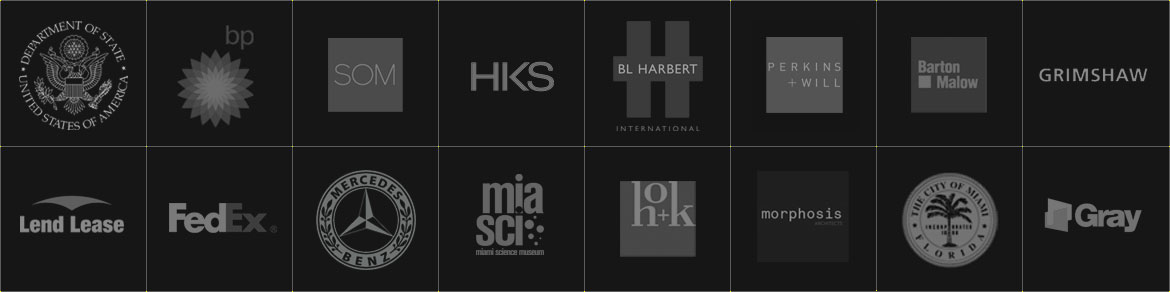 Logos of construction and architectural companies